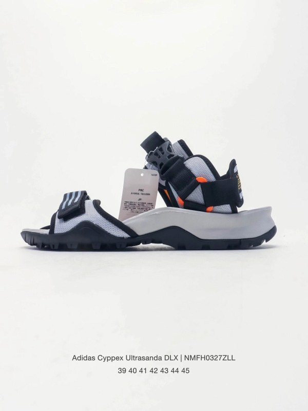 Adidas Cyprex Ultra DLX Slide: Textile Upper, Adjustable Straps, EVA Outsole