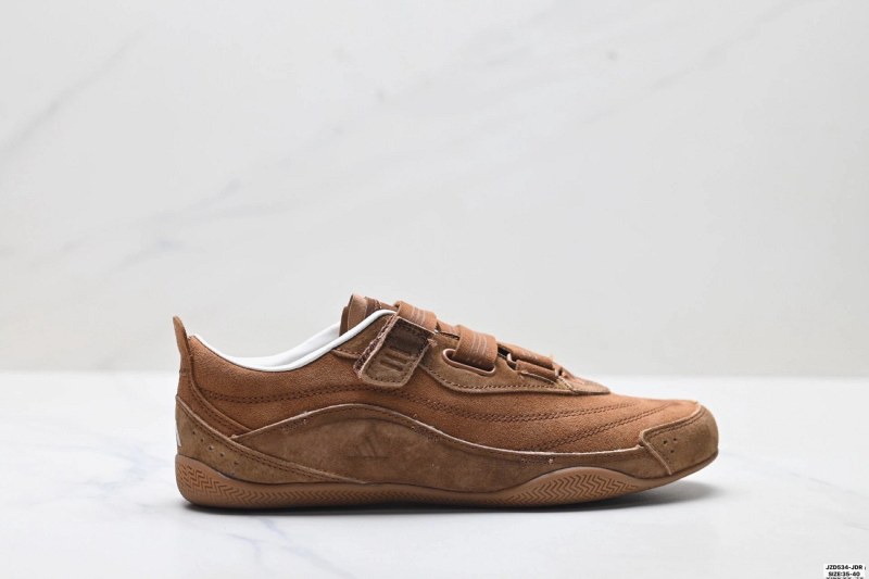 Adidas Urban Reverie Brown Suede Low-Top Sneakers with Hook-and-Loop Straps