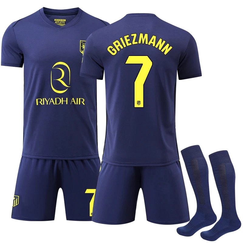 Al Nassr Blue Retro-Style Football Jersey in Polyester Blend, Sizes #16–#28 and XS–3XL