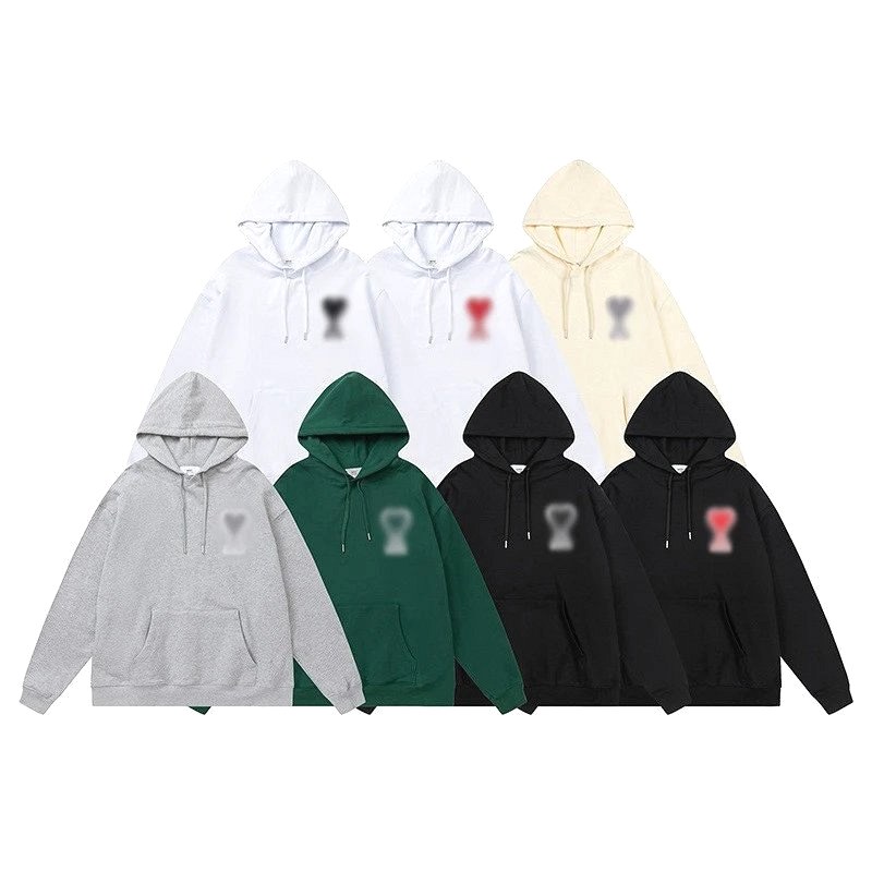 Ami Paris Multicolor Hoodie Collection: Nine Colorways of the Unisex, Loose-Cut Ami De Coeur Hoodie