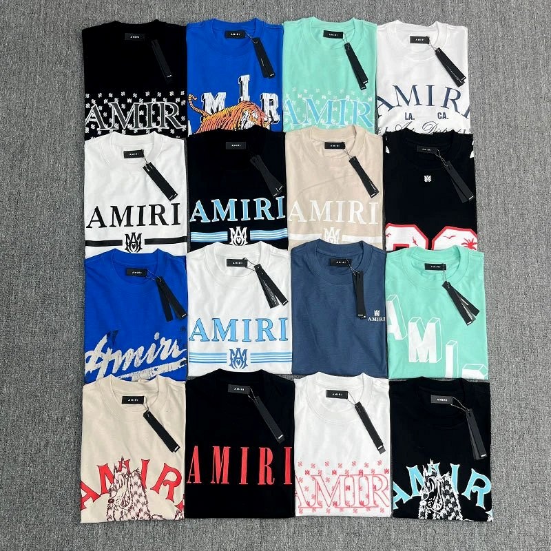 Amiri Bear-Graphic Cotton Crew Tees in a 30-Color Run