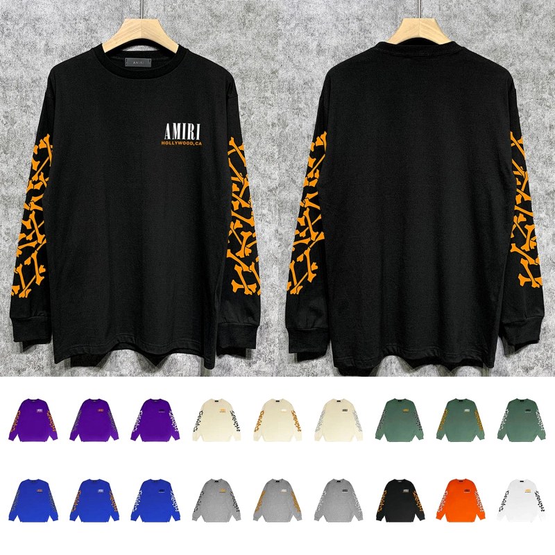 Amiri Multicolor Print T-Shirt Line in 230g Cotton, Sizes S–XXL