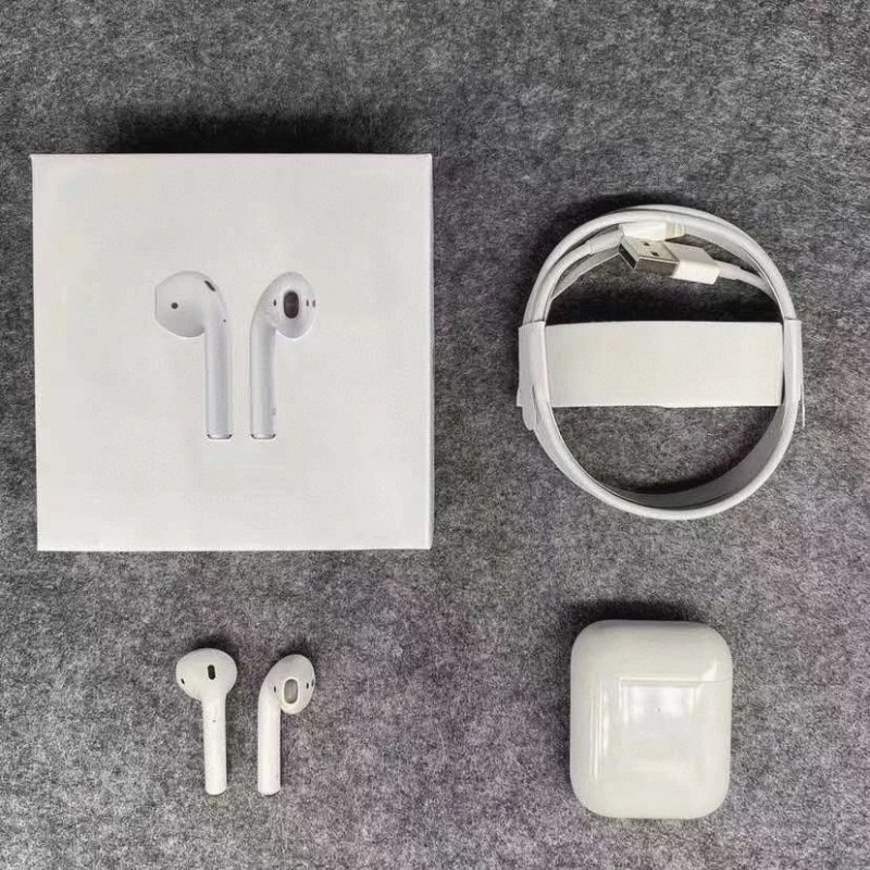 Apple AirPods gray wireless earbuds in modern everyday style