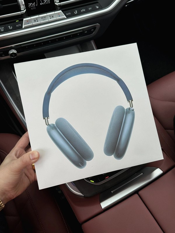 Apple AirPods Max blue over-ear headphones in modern everyday style