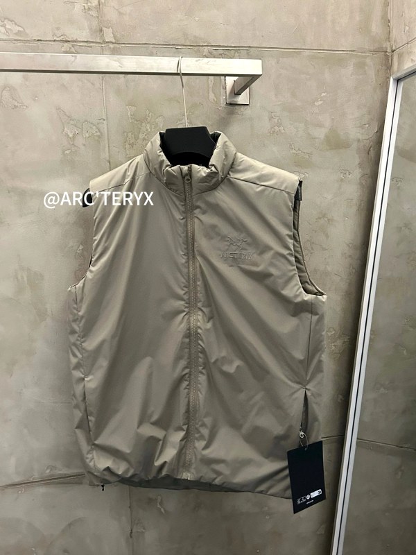 Arc'teryx Atom Vest in Fog Green: Coreloft-Insulated Layer With Polartec Stretch Panels