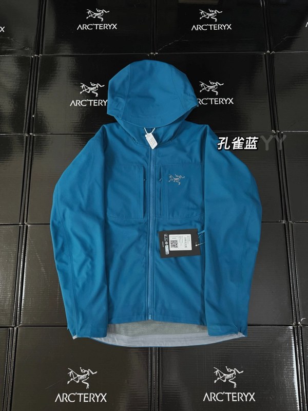 Arc'teryx Gamma MX-Style Blue Softshell Hoody — Fleece-Lined, DWR, Mixed-Weather Layer