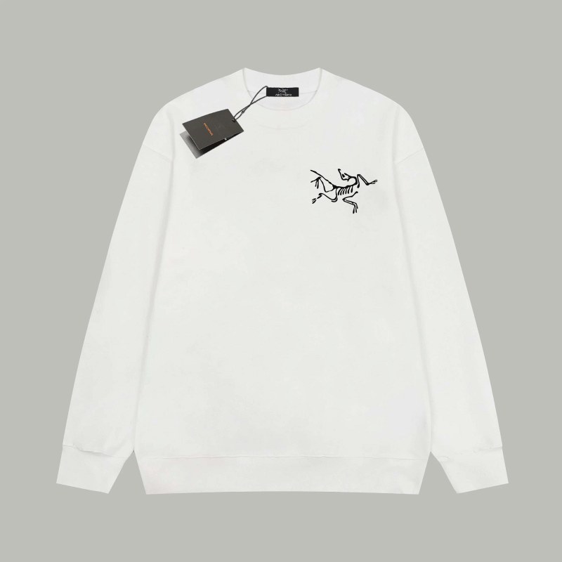 Arc'teryx White Crewneck Sweatshirt in 420g Cotton Loopback Terry