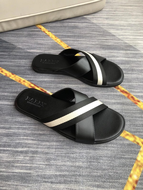 Armani Black Casual Slide Sandals with a Woven Webbing Strap and Double-Layer Sole