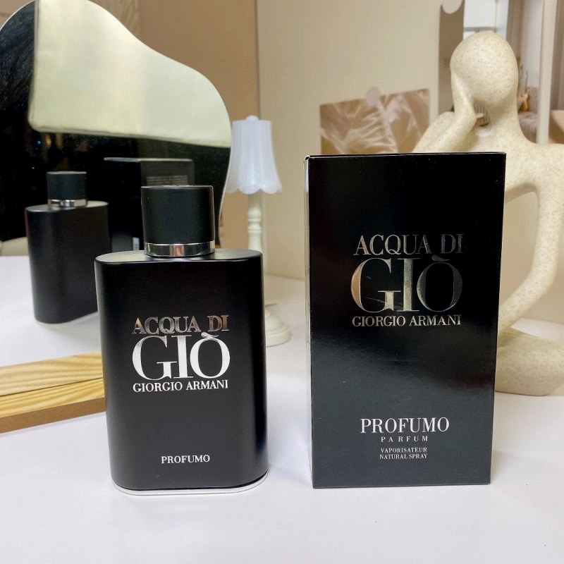 Armani Black “Signature” 100ml Men's Parfum: Aquatic Fougère With an Incense Base