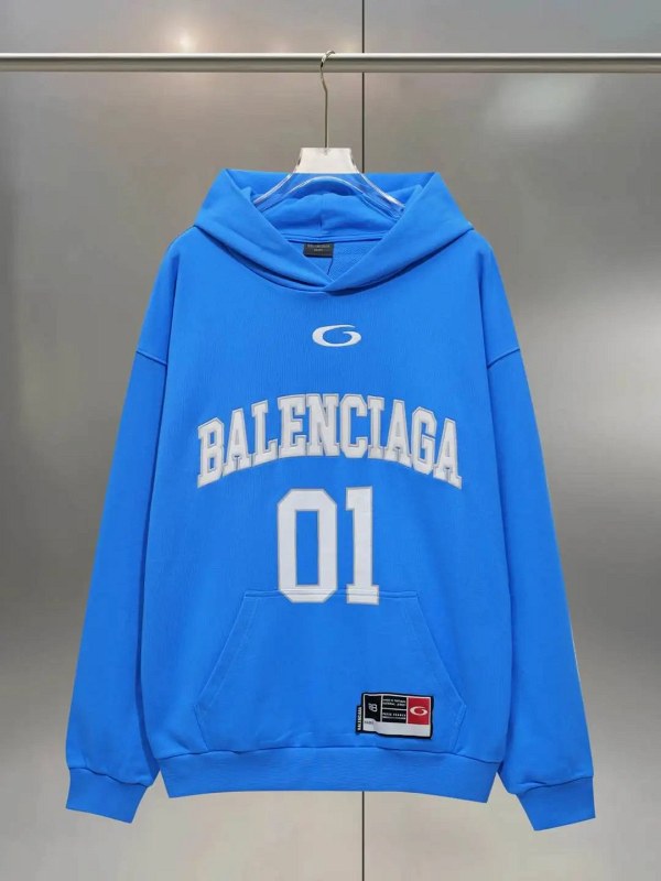 Balenciaga Blue Hoodie in a Relaxed Streetwear Cut, Listed in 480gsm Cotton