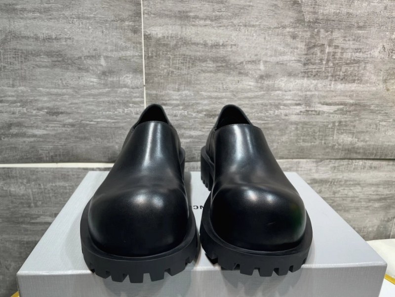 Balenciaga Hummer Derbie in Black Bullskin with a Chunky Toothed Outsole