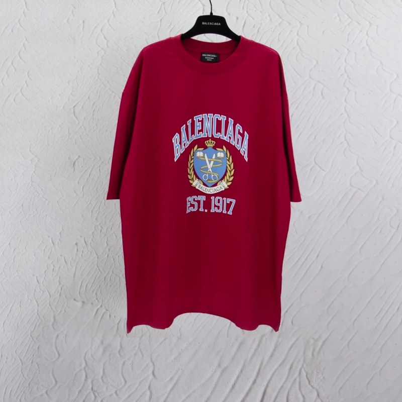 Balenciaga Pink Cracked-Print Tee in a Washed, Oversized Streetwear Cut