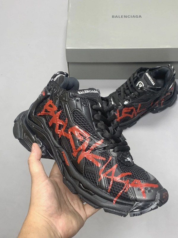 Balenciaga's Runner in All Black, Finished to Look Worn