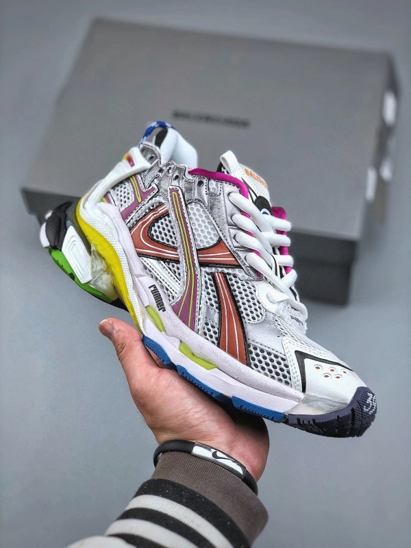 Balenciaga Runner-Style Leather-Free Mesh Sneaker in Gray, Sizes 35–46