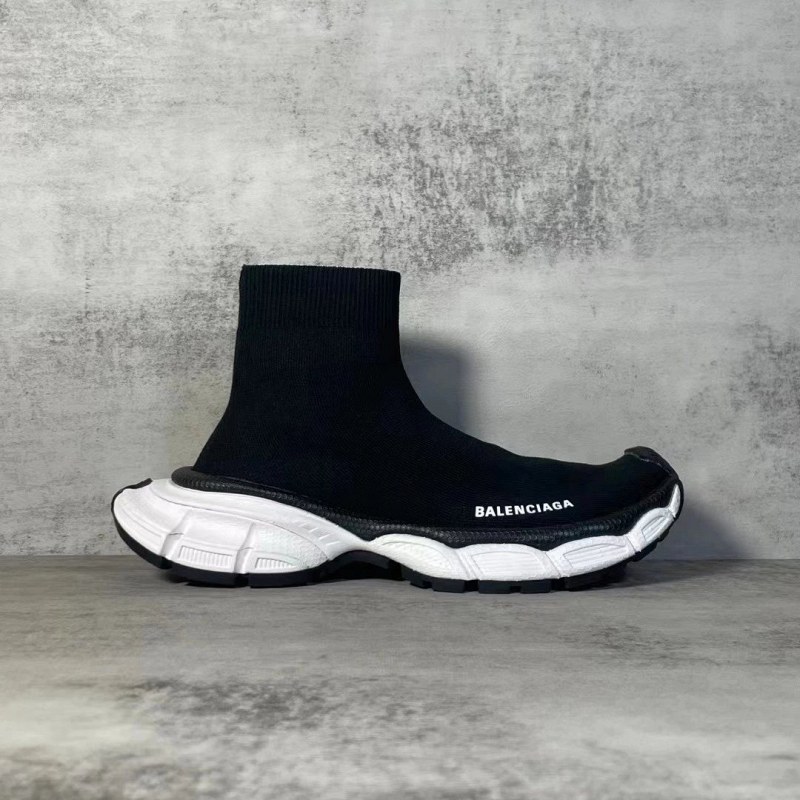 Balenciaga 3XL-style platform sock sneaker in a textile upper, listed in whole sizes 35–44