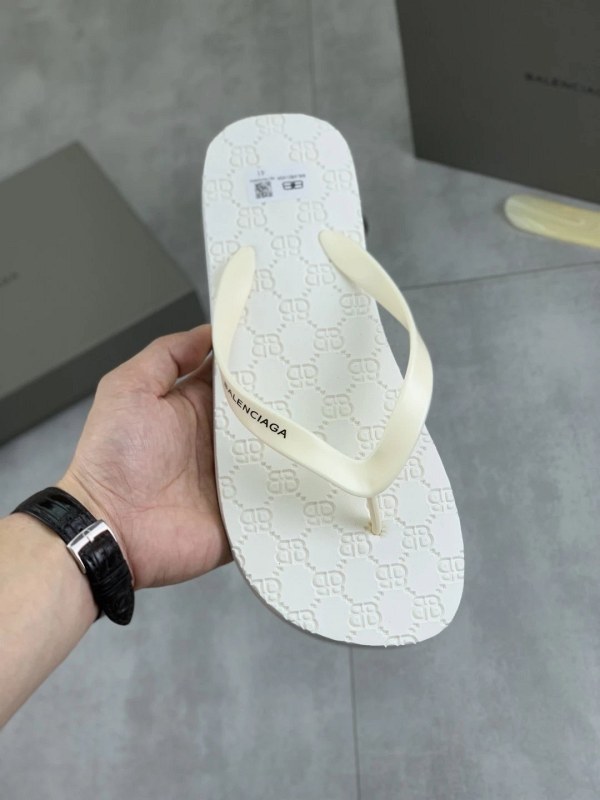 Balenciaga Slides Listed in a Casual Thong Style and Three Colorways
