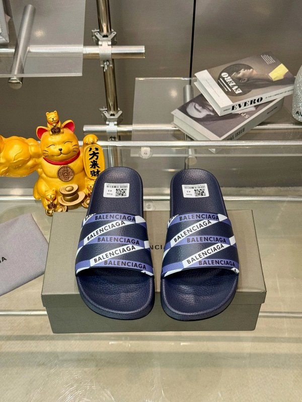 Balenciaga Gray Slides in a Roomy, Casual Cut, Listed in Sizes 38–46