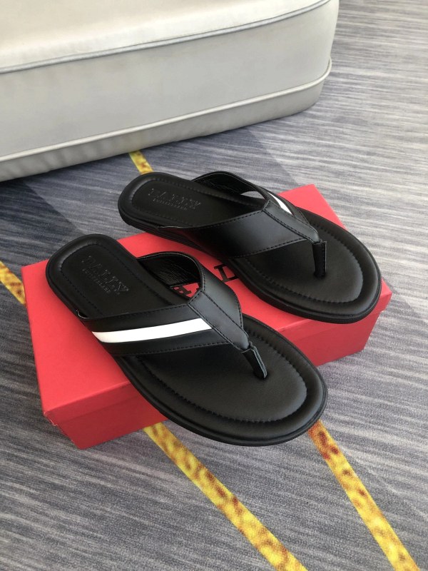 Bally slides: flip-flop design, slip-resistant sole