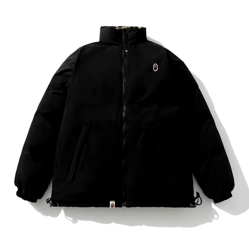 Bape Reversible Camo Hooded Puffer in Cotton, Sizes S–XL