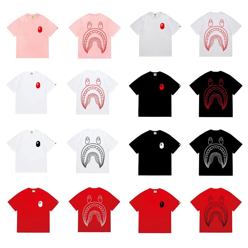 Bape Multicolor Graphic Tee — 230g Cotton, Loose Crew-Neck Cut, S–XXL