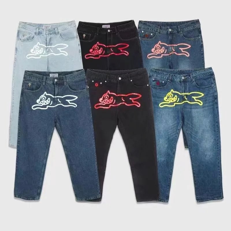 BBC Icecream Multicolor Straight-Leg Printed Jeans