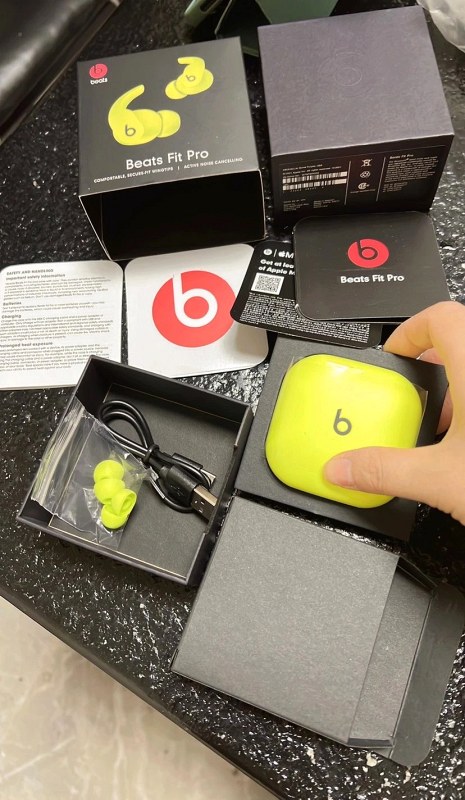 Beats Fit Pro Gray Wireless Earbuds with Silicone Tips and Charging Case