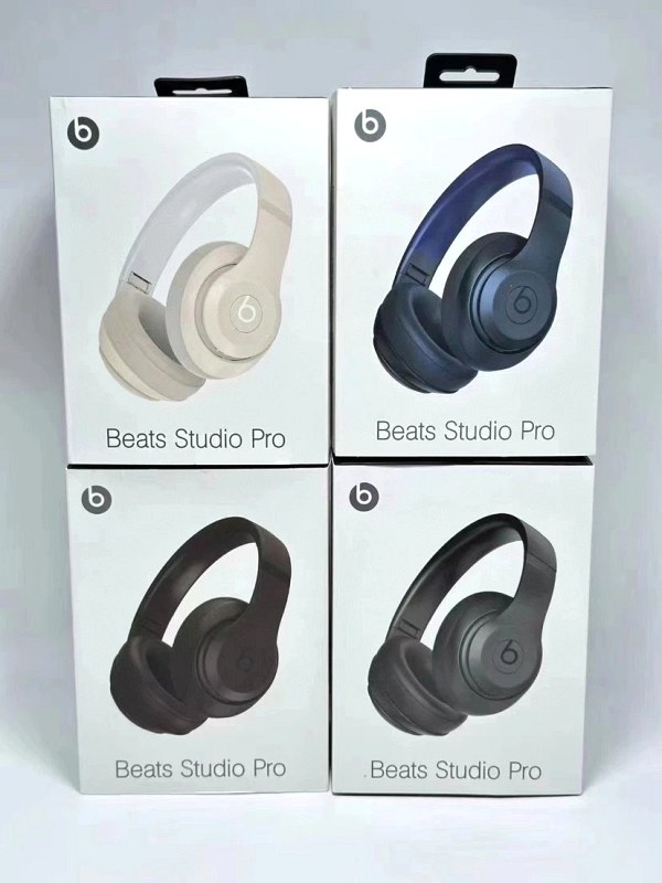 Beats Studio Pro-styled black over-ear headphones with Bluetooth 5.0 and a stated 8+ hour runtime