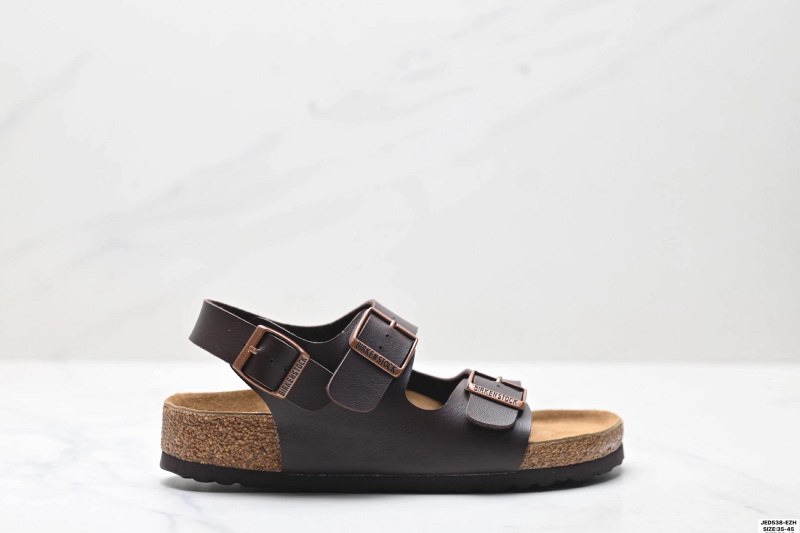 Birkenstock Black Shearling-Lined Sandals with Double Buckle Straps