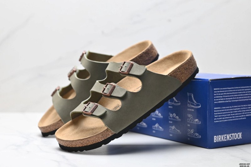 Birkenstock Blue Suede Slides With Lambswool Lining and Double Buckles