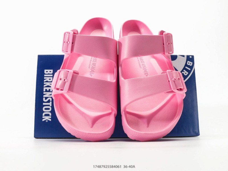 Birkenstock Pink Slide in Boston Style with an Adjustable Buckle
