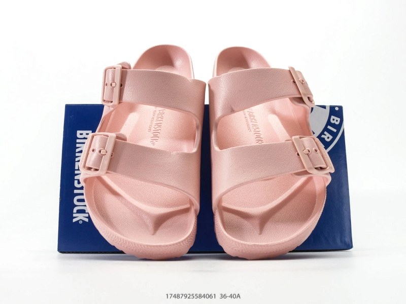 Birkenstock Pink Backless Boston Clog with an Adjustable Buckle Strap