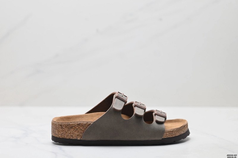 Birkenstock Brown Suede Two-Strap Slides with a Shearling-Lined Footbed