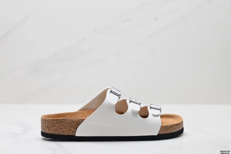 Birkenstock Gray Suede Slides With Shearling Lining and Double Buckles