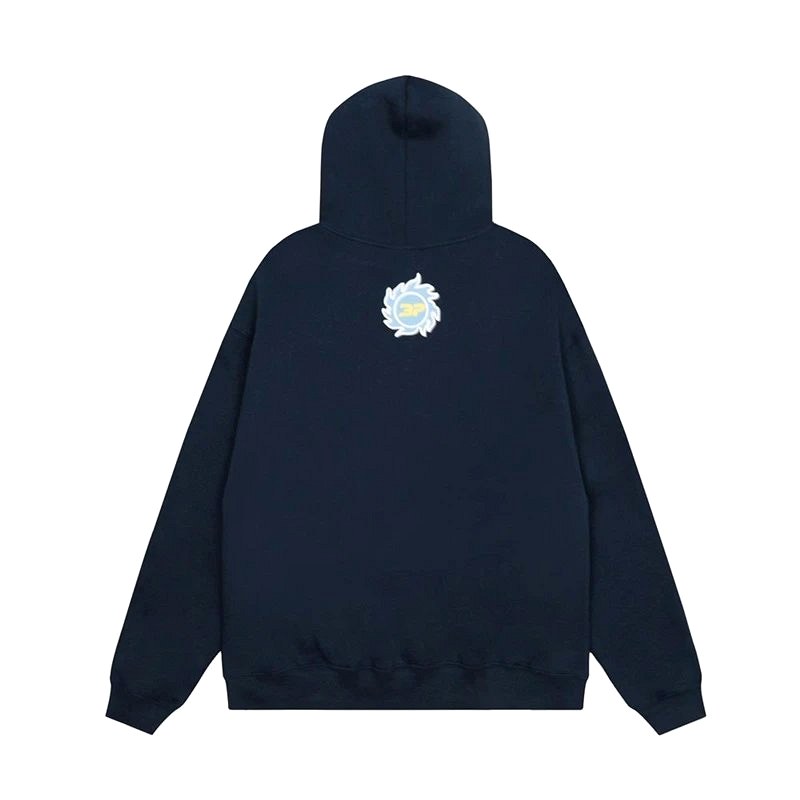 Broken Planet Navy Hoodie in a Relaxed, Boxy Cut
