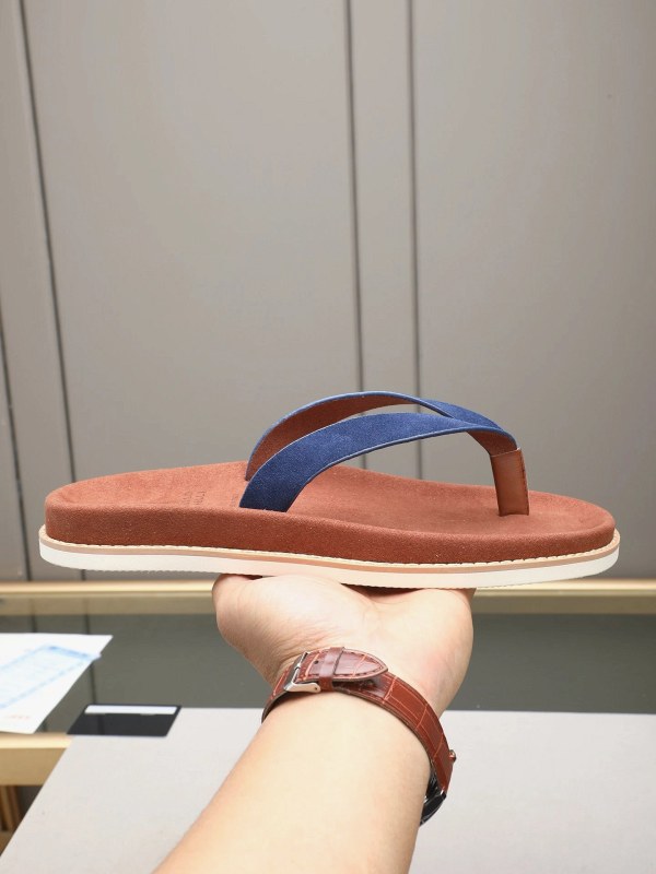 Brunello Cucinelli Suede Slides With an Adjustable Electroplated Buckle Strap