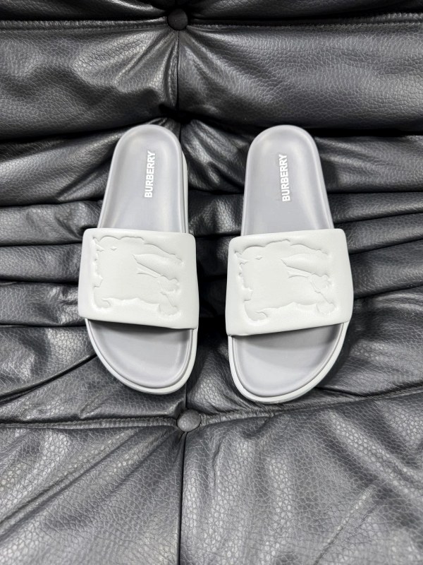 Burberry Check Slides with a Molded Footbed and Slip-On TPU Upper
