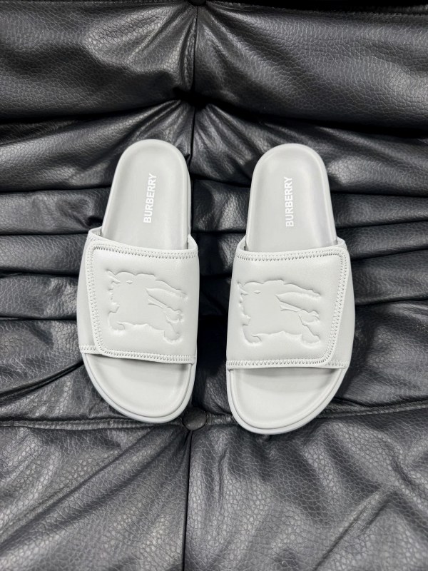 Burberry Vintage-Check Slip-On Slide in Gray with a Molded Footbed