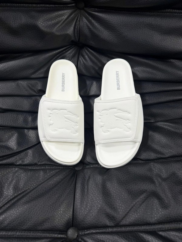 Burberry Check Slides with a Molded Footbed in TPU and Rubber