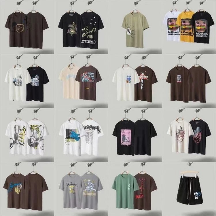 Cactus Jack multicolor T-shirt collection — 230g combed cotton in a loose, round-neck cut