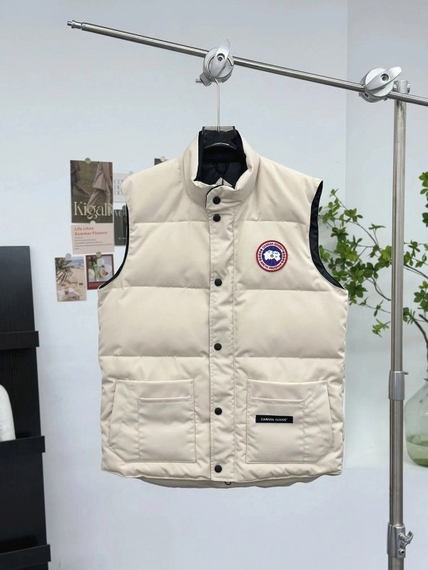 Canada Goose white vest in versatile casual style