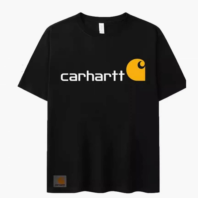 Carhartt Crew-Neck Cotton Tee in a Loose Letter-Print Cut