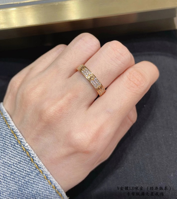 Cartier gold jewelry in modern everyday style