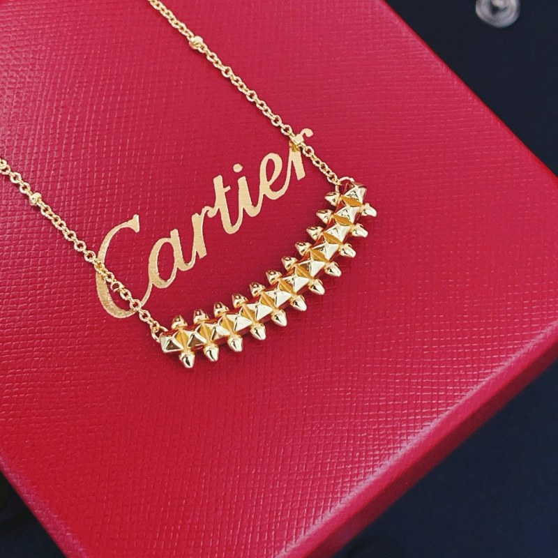 Cartier Juste un Clou-Style Nail Necklace in Gold-Tone Brass