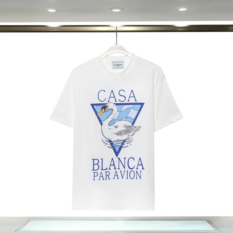 Casablanca White Cotton Tee in a Loose, Thin Summer Cut