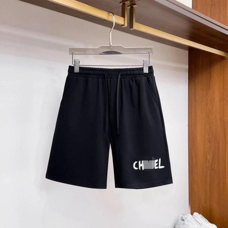 Chanel Black Knit-Cotton Shorts in a Loose Five-Part Cut