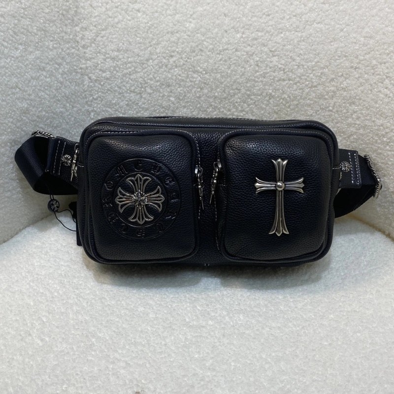 Chrome Hearts Black Crossbody Bag in Imported Grain Cowhide, 26 × 25 × 6 cm