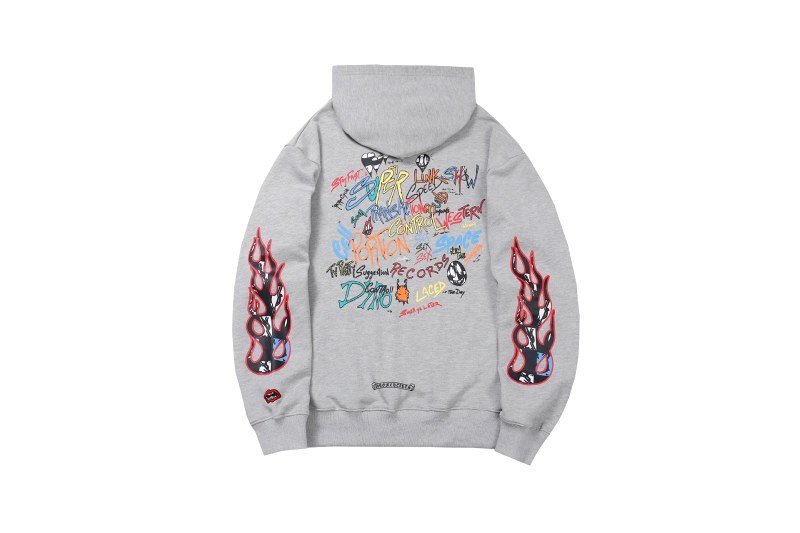 Chrome Hearts gray hoodie in a loose, hooded 400g cotton pullover cut