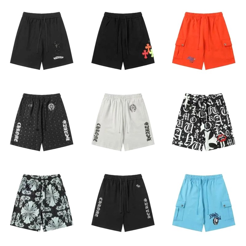 Chrome Hearts Multicolor Cotton Athletic Shorts in a Loose Five-Point Cut