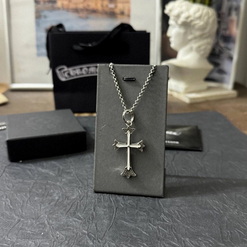 Chrome Hearts Gray Necklace in a Modern Everyday Style, Listed at 60cm
