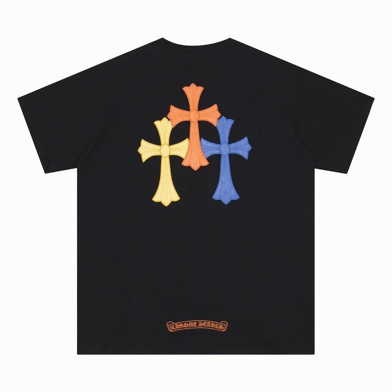 Chrome Hearts Multicolor Cotton Tee Collection — Cross-Print Pullovers in 58 Colorways